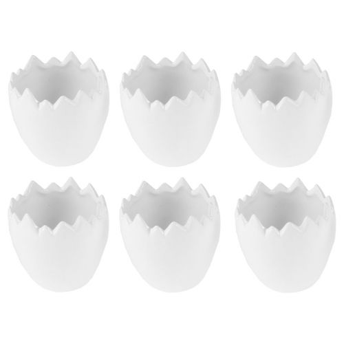 Floristik24 Vaso da fiori fioriera in ceramica bianco d'uovo Ø8cm H8,5cm 6 pz