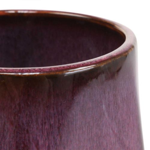 Floristik24 Vaso Fioriera Fioriera in Ceramica Rosso Esagonale Ø18cm H15cm