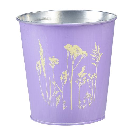Vaso da fiori in metallo fioriera viola Ø11,5 cm H11,5 cm