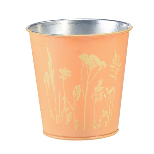 Prodotto Vaso da fiori in metallo giallo pesca Ø11,5 cm H11,5 cm