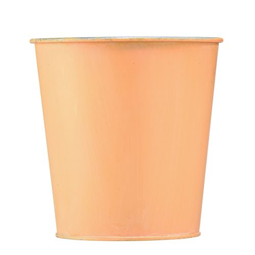 Prodotto Vaso da fiori in metallo giallo pesca Ø11,5 cm H11,5 cm