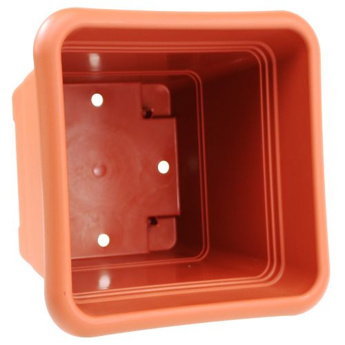 Floristik24 Vaso da fiori &quot;Nora&quot; 19 cm x 19 cm H15 cm terracotta, 1 pz