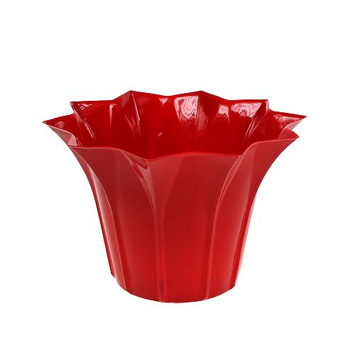 Floristik24 Vaso di fiori in plastica rosso Ø10,5cm 10 pezzi