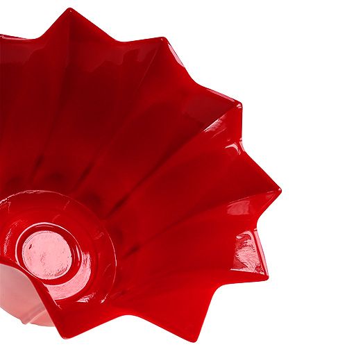 Prodotto Vaso da fiori in plastica rossa Ø12cm 10 pezzi