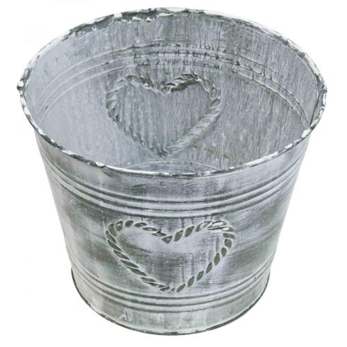 Prodotto Vaso da fiori Fioriera Shabby Chic in metallo Ø17,5 cm H15,5 cm