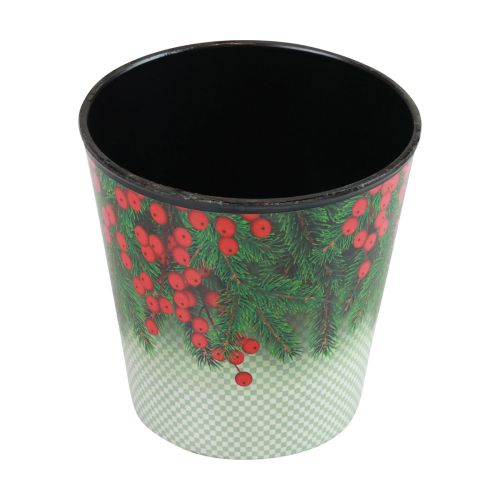 Prodotto Vaso da fiori Secchio per fioriera natalizia Ilex Ø13cm H11,5cm