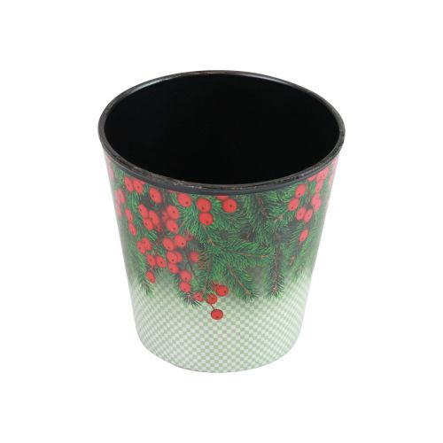 Vaso da fiori Secchio per fioriera natalizia Ilex Ø11cm H10,5cm