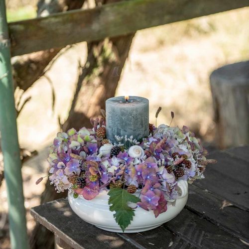 Floristik24 Vaso da fiori con manico cachepot vaso per piante in ceramica bianco Ø26.5cm