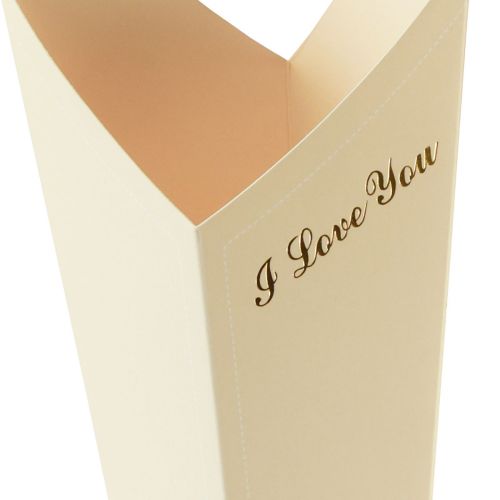 Prodotto Busta portafiori confezione regalo rose crema 46 cm 12 pz