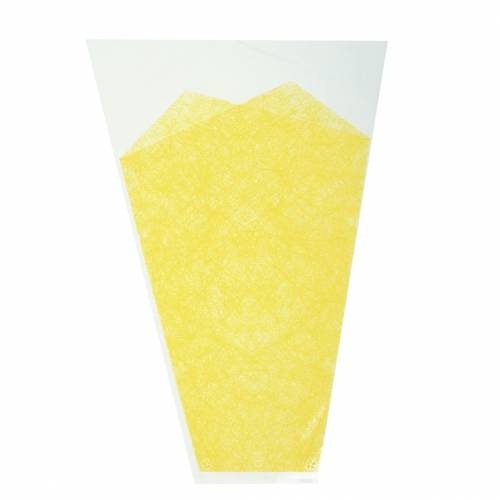 Sacchetto di fiori modello di iuta giallo L36cm B25cm - 12cm 50pcs