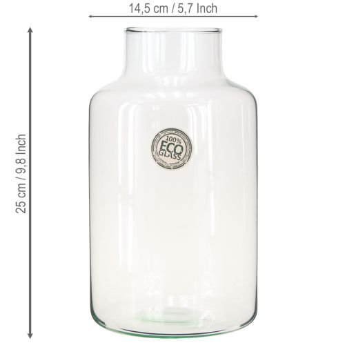 Prodotto Vaso per fiori in vetro decorativo con collo trasparente Ø14,5cm H25cm