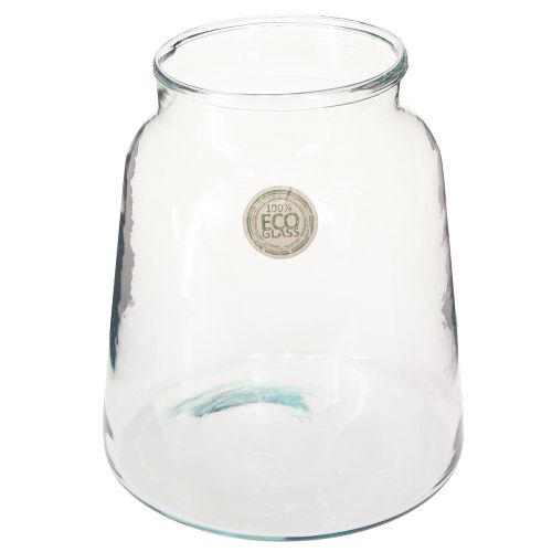 Floristik24 Vaso per fiori in vetro trasparente vaso in vetro decorazione da tavolo Ø18cm H22cm