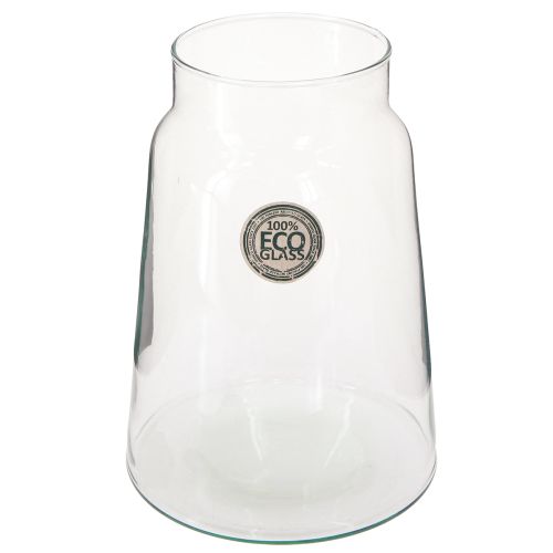 Vaso per fiori in vetro trasparente vaso per decorazione in vetro H20cm