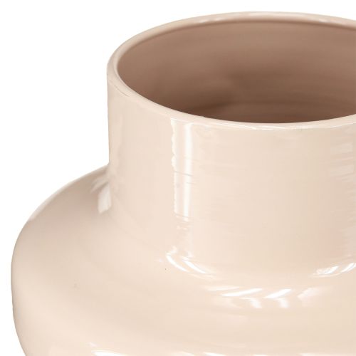 Prodotto Vaso per fiori in metallo marrone cappuccino smalto Ø17cm H23cm