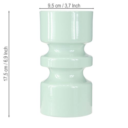 Prodotto Vaso per fiori in metallo smaltato verde menta Ø9cm H17.5cm
