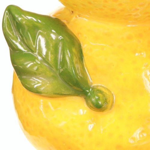 Prodotto Vaso portafiori in ceramica a forma di limone, decorazione mediterranea H13cm