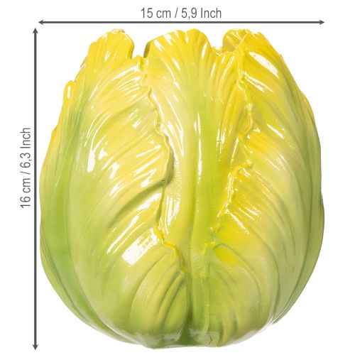 Prodotto Vaso per fiori con sorprendente motivo a tulipano. Perfetto per decorare il soggiorno. 16 cm, 2 pezzi.