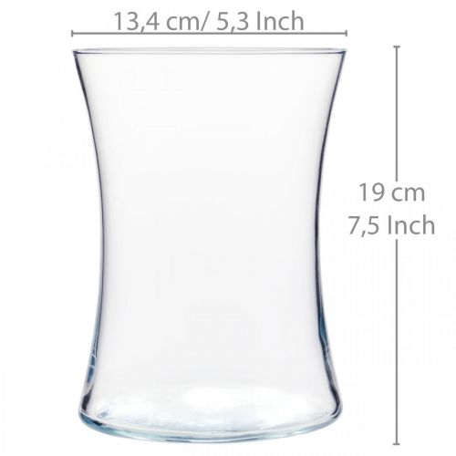 Prodotto Vaso per fiori, lanterna in vetro, vaso in vetro Ø13,5 cm H19 cm
