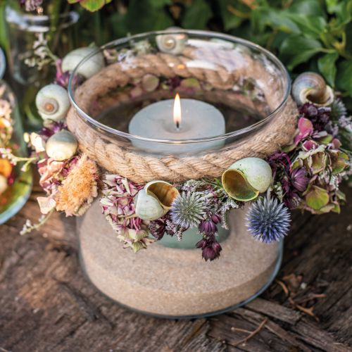 Floristik24 Vaso per fiori, cilindro in vetro, vaso in vetro tondo Ø10cm H12cm