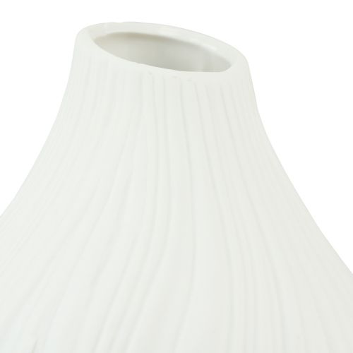 Prodotto Vaso da fiori in ceramica a forma di cipolla bianco Ø13cm H13,5cm 2 pezzi