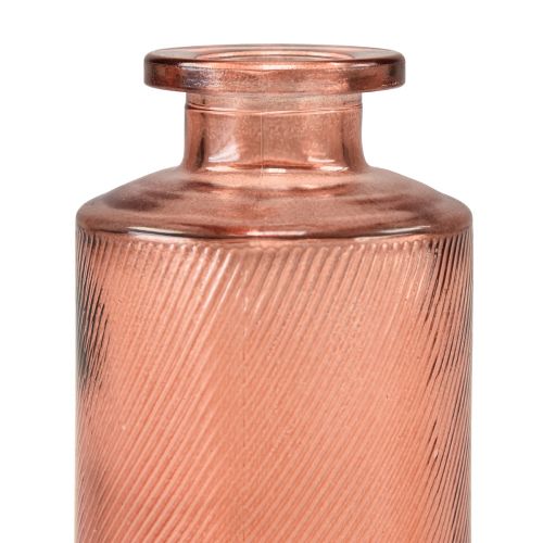 Prodotto Vaso per fiori Mini Decorazione in vetro Retro H13cm Arancione 4 pezzi