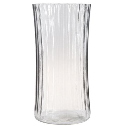 Prodotto Vasi da fiori in vaso di vetro retrò trasparente Ø12cm H24cm 2 pezzi