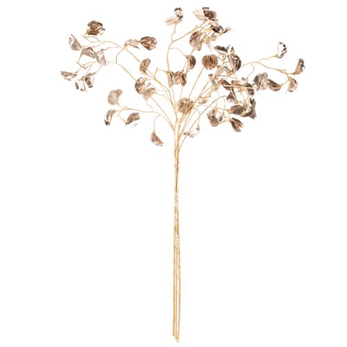 Ramo di fiori di fagiolo metallico, pianta artificiale natalizia, 80 cm, 3 pezzi | Floristik24.it