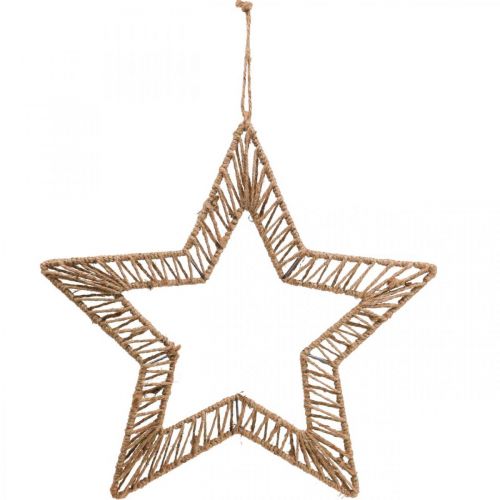 Floristik24 Stile Boho, anello decorativo natalizio, anello decorativo stella L40 cm