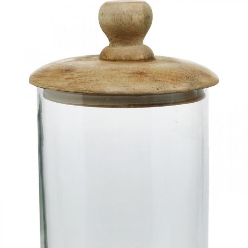 Prodotto Barattolo di vetro con coperchio, bomboniera, barattolo di vetro colore naturale, trasparente Ø11cm H19cm 2pz