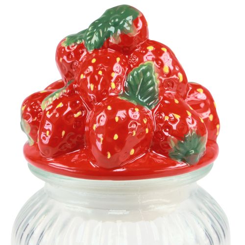 Prodotto Barattolo di caramelle con coperchio barattolo di biscotti alla fragola Ø11cm H18cm