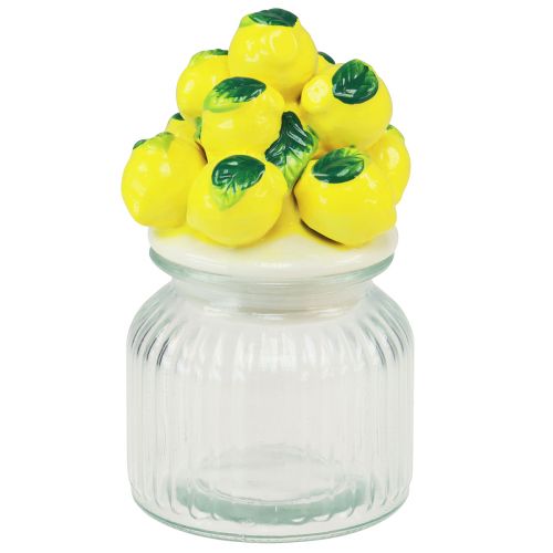 Floristik24 Barattolo di caramelle con coperchio biscottiera al limone Ø11cm H19cm