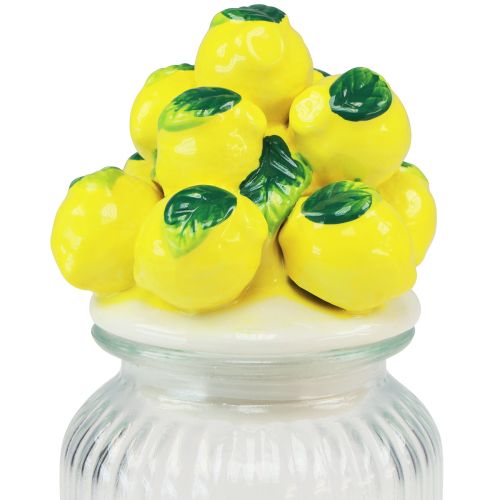Prodotto Barattolo di caramelle con coperchio biscottiera al limone Ø11cm H19cm