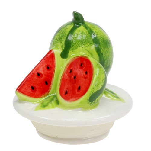 Floristik24 Bomboniera in vetro con coperchio frutta melone H15,5cm