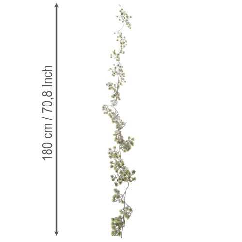 Ghirlanda di bonsai artificiali, finemente ricoperta di neve, 180 cm | Floristik24.it