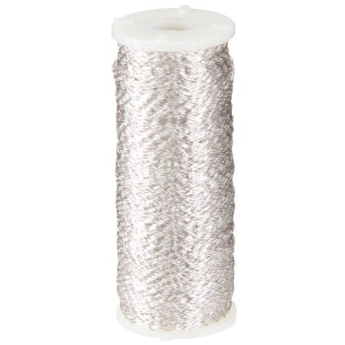 Floristik24 Filo effetto brodo 100g argento