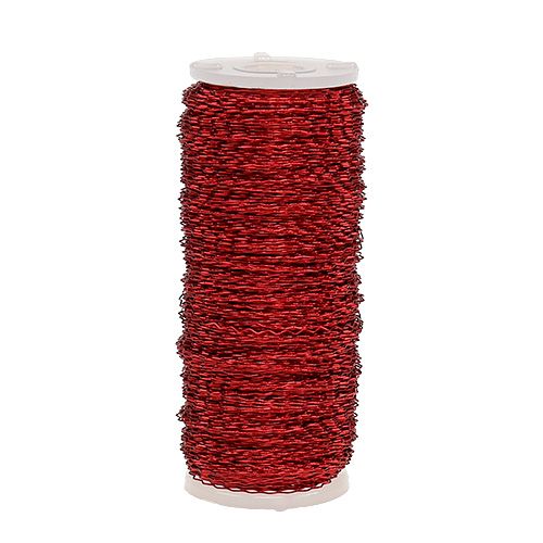 Floristik24 Filo effetto brodo Ø0.30mm 100g/140m rosso