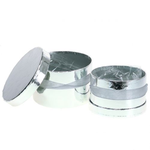 Floristik24 Fioriera argento Ø14/16cm 2pz