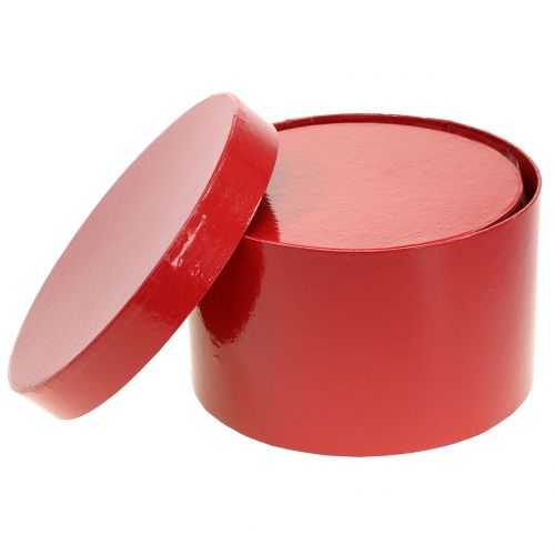 Prodotto Scatola portafiori rossa lucida Ø18/20cm 2 pz