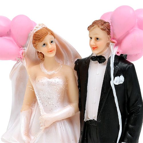Floristik24 Sposi con palloncini 14cm