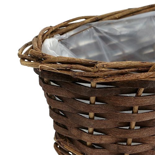 Floristik24 Cestino pane ovale non sbucciato 35cm H10cm