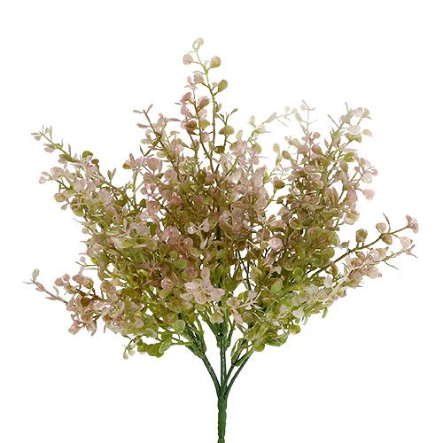 Floristik24 Ramo di bosso rosa, rosa con mica 32cm