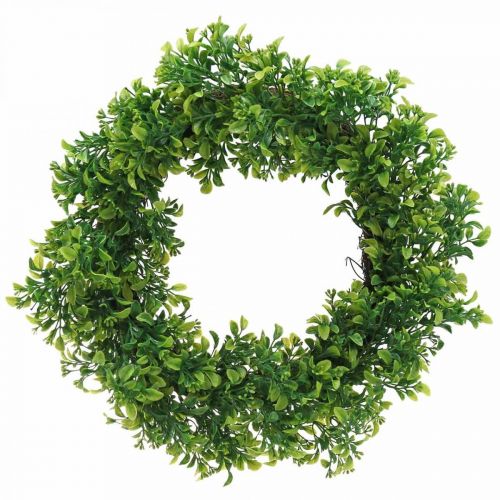 Corona di bosso artificiale ghirlanda decorativa verde Ø41cm