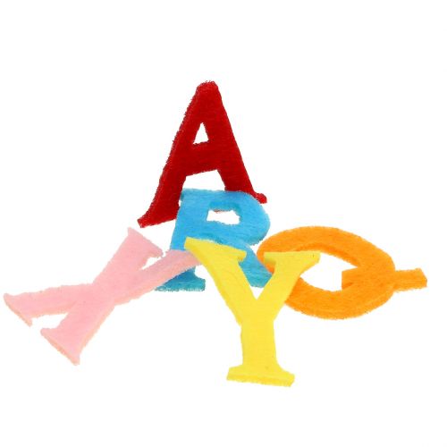 Floristik24 Lettere in feltro colori assortiti 2,5cm - 3cm 150pcs