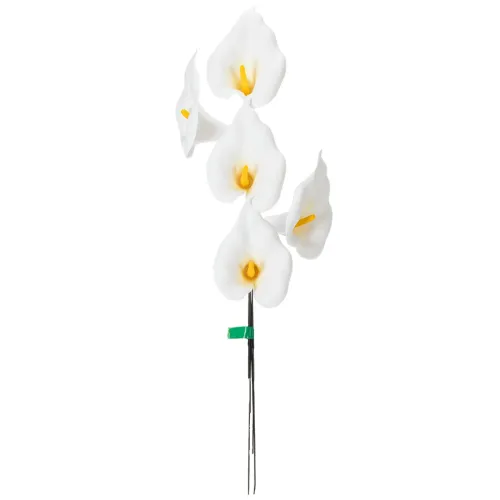 Calla artificiale con stami gialli, fiori decorativi, 35 cm, 10 pezzi | Floristik24.it