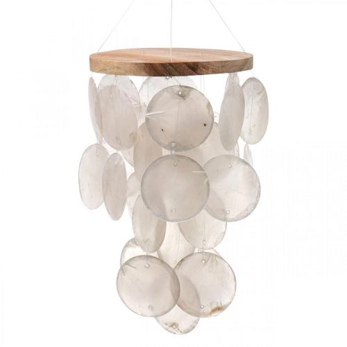 Floristik24 Capiz campanello a vento decorazione da appendere conchiglie madreperla Ø12cm 37cm