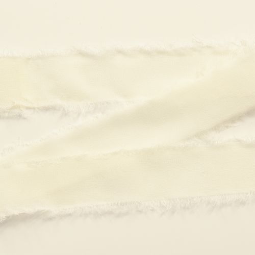 Prodotto Nastro in chiffon color crema con frange 40mm 15m