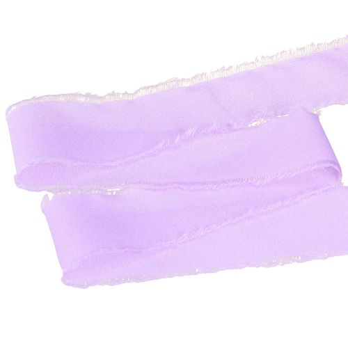 Prodotto Nastro in chiffon lilla con frange in chiffon 40mm 15m