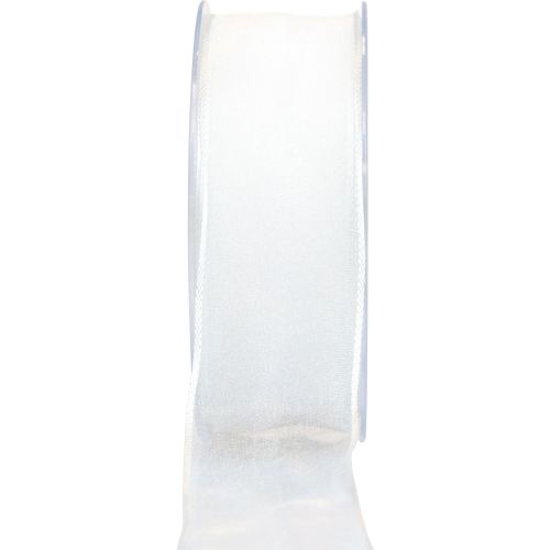 Nastro di chiffon nastro di organza nastro decorativo di organza bianco 40mm 20m