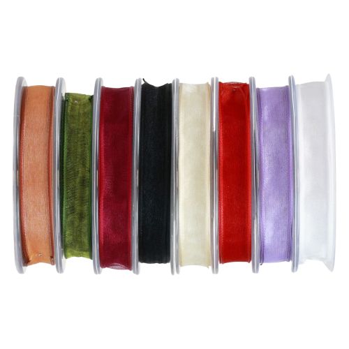 Nastro di chiffon nastro di organza 15mm 20m vari colori