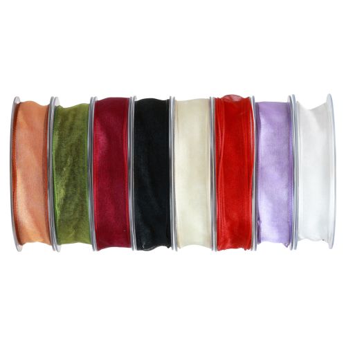 Nastro di chiffon nastro di organza 25mm 20m vari colori